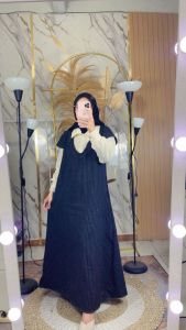 Alena Dress Bahan Semi Woll Mix Sabrina Anti UV Dress Terbaru 2025 Virall