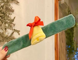 Slap Bracelet Christmas Gift Toys For Kids Xmas Wristband Elk Santa Claus Clap Bracelets Magic Ruler