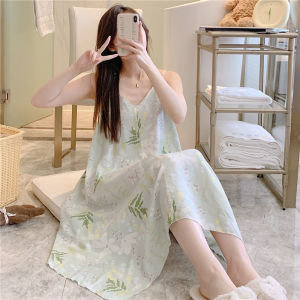 Baju Tidur Rok Wanita Longgar Panjang Katun /Daster/Piyama Dress Jumbo Ukuran Kimono Lingerie