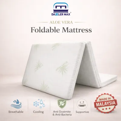 【Free Bed Sheet + Carry Bag】Dazzler Max 3 inch 3 Fold Compress Rebond Mattress Tilam Lipat Knitted