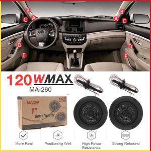 PROMO TERBARU Tiaoping 2PCS Speaker Mini Dome 120W Tweeter Mobil 2 Inch HiFi Strong Rebound - MA-260