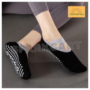 SPARKCART  1pcs Yoga Socks for Women Non-Slip Grips & Straps for Pilates Ballet Dance Workout Fitness