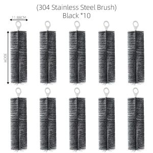 10PCS Fish Tank Filter Brush Flexible Bendable Cleaning Brush Durable Stainless Steel Core Bristle Brush Aquarium Cleaning Tools