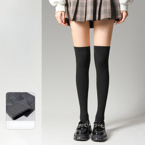 สินค้าพร้อมส่งในไทย//ถุงเท้ายาวใต้เข่าสีล้วน ถุงเท้าแบบยาวสไตล์ญี่ปุ่น ถุงแฟชั่นสไตส์เกาหลี