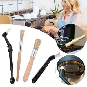 4pcs/set Sikat Sendok Mesin Kopi Espresso Pembersih Cleaning Brush Nylon 2 in 1