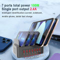 Multi Port USB Charger Station 16 Port USB Charger Hub 5V 2A 150W USB output 3.5A high-power Fast Charging Wall Charger with Phone Holder for Mobile Phone Tablet. 