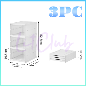 [💛SG Ready Stock] Foldable Shoe Box (3 Pcs/6 PCS Bundle) Installation Free Shoe Rack Storage Rack Shelf