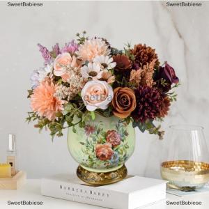 [COD] SweetBabiese 1 cái hoa hồng Nhân Tạo Hoa cưới cô dâu bó hoa vườn giả lụa hoa mẫu đơn hoa cẩm tú cầu trang trí nhà đạo cụ chụp ảnh