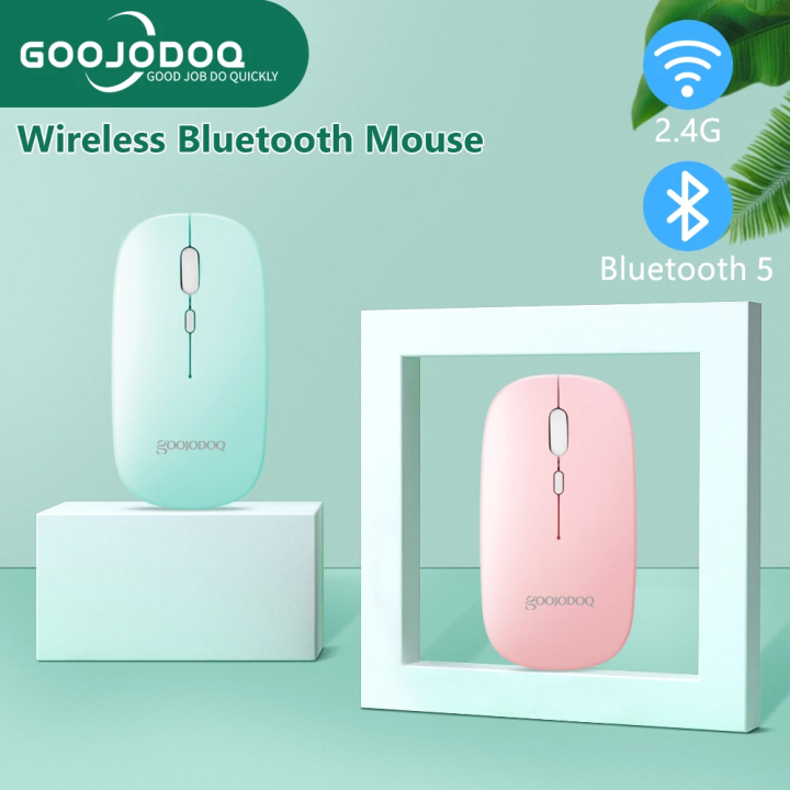 Bluetooth 5.0 Mouse for Laptop/iPad/iPhone/Mac, Slim Rechargable Wireless  Mouse