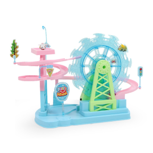 Ferris Wheel Amusement Park music & light electric rail car children vehicle toy adventure boardgame mainan kanak kanak