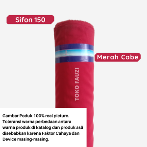 25m Kain Sifon Fine Double Hycon Meteran Lebar 150cm Bahan Jilbab Segi Empat Bahan Furing Gamis