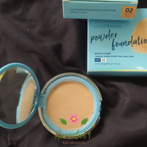 Wardah lightening powder foundation  extra cover two way cake natural matte finish spf 22/bedak padat/bedak wardah/foundation wajah/bedak ringan wardah/Original/Bpom/dempul wajah/alas bedak tahan lama