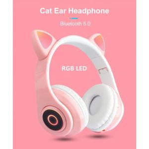 ✅100% Original Yoky Earphone Cat Ear Headphone Bluetooth 5.0 LED Adjustable Foldable Headphones #2