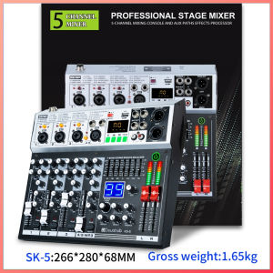 Deuahub KS-5/7 Professional Audio Mixer 5/7 channel mixer built-in EQ/recording Suport bluetooth USB