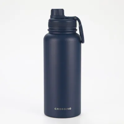 Crossing Urban Ceramic Stainless Steel Insulated Bottle 1000ml | Keep Hot & Cold | Screw Cap Sports with Handle
