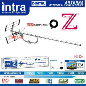 Antena TV Digital Outdoor INTRA Zeus Free Kabel 13 Meter
