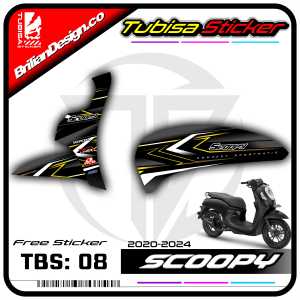 Stiker Striping Scoopy New 2021 - Sticker Striping List Variasi Motor Scoopy New 2021. TBS.08