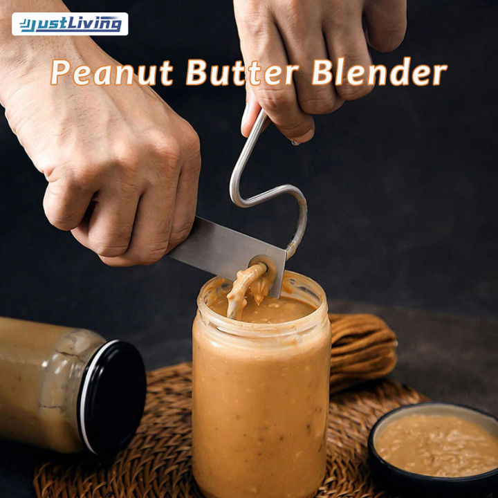 Stainless Steel Peanut Butter Stirrer - Manual Mixer Tool For Natural Nut Butters, Jams, And More