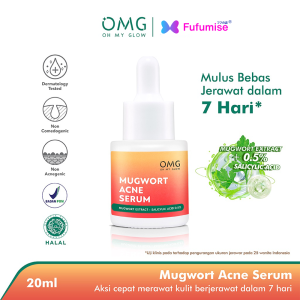 OMG OH MY GLOW Serum 20ml | Peach Glowing Pencerah untuk Kulit Sehat & Glowing | Mugwort Acne Perawatan Kulit Berjerawat | BPOM
