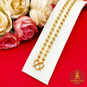 สร้อยคอทองลายไข่ปลาตัดลาย เม็ดพริก ความยาว 20 24 นิ้ว ชุบทอง งานสวย ใส่แทนของจริงได้ ทองปลอม ทำจากทองเหลือง พร้อมส่ง