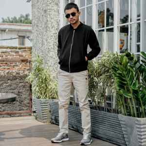 BAPIN Jaket Deluxe Bomber Hitam