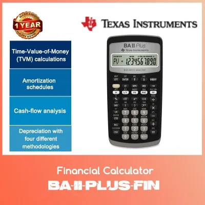 Texas Instruments BA-II-PLUS Financial Calculator WITH 1 YEAR WARRANTY