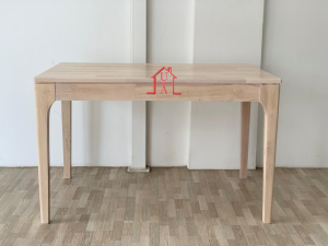 Gf Lux 4ft/120cm solid rubber wood dining table/ meja makan/ dining table