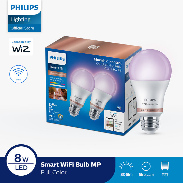 Philips Lampu Smart LED Multipack 8W - Tunable Color (Warna) | Lazada ...