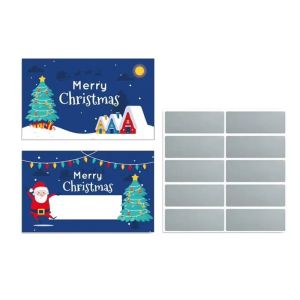 CHENJIE 30 Set Có thể tự làm xước Thẻ cào trúng thưởng Giáng Sinh Viết vào Lớp phủ mờ đục Thẻ trò chơi tương tác Giáng sinh Vé xổ số Chủ đề hoạt hình Thẻ cào trúng thưởng Tiệc Giáng Sinh