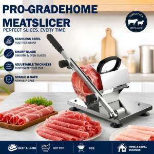Manual Frozen Meat Slicer – Stainless Steel Cutter for Beef Mutton & Cheese Perfect for Home Hot Pot & Cooking