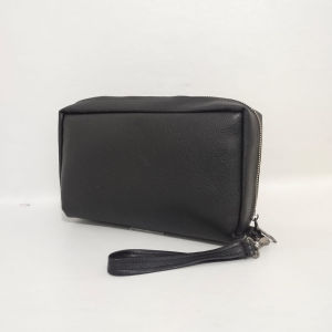 Pouch kosmetik wanita travel organizer selempang cewek dompet hp kartu dan uang polos kulit sintetis
