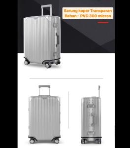 sarung koper transparan / cover koper / penutup koper anti air