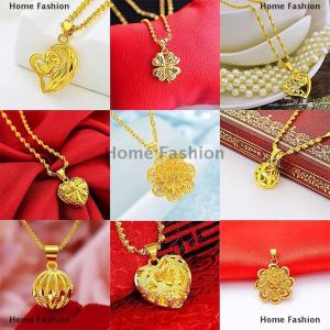 [COD] Home Fashion Color Pendant Birds Nest Lucky Clover Flower Heart Dangle For Women Charms Jewelry Necklace Accessories Wedding Party Gift