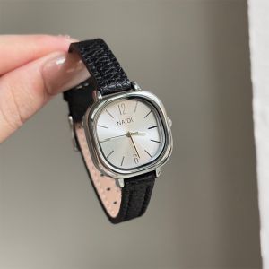 SIERWU  đồng hồ vuông Đồng hồ thạch anh Có thể điều chỉnh Dây da Đồng hồ đeo tay nữ  Đồng hồ  vuông Phụ nữ