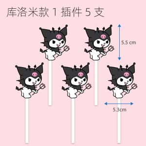 Kawaii Sanrio Anime Figure Cinnamoroll Kuromi Doll Cake Topper Cinnamoroll Kuromi Action Figures DIY Cake Decorate Toys Gifts for Children