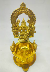 Traditional Brass Varahi Amman Diya Oil Lamp | Handcrafted Vilakku for Pooja & Home Temple | Pure Brass | Size: Height - 11.5 cm Width - 6 cm | Pack of 1 pc