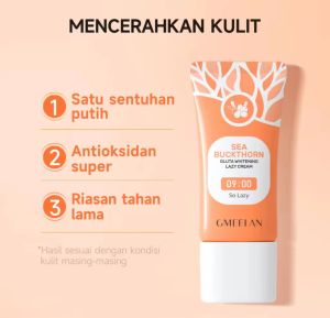 GMEELAN  Gluta Whitening Lazy Cream 30g Waterproof Krim Malas Pemutih Liquid foundation BB CC cream