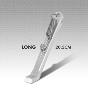 Universal Motorcycle Side Stand CNC-Controlled Aluminum Alloy 18cm/20.5cm with Spring Bolt