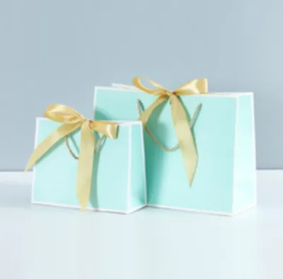 🎁 10PCS Thickened Premium Gift Bags Paper Bag With Ribbon