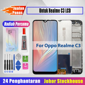 Techparts LCD For Realme C3 + Screen parts + Free screwdriver set + Glue
