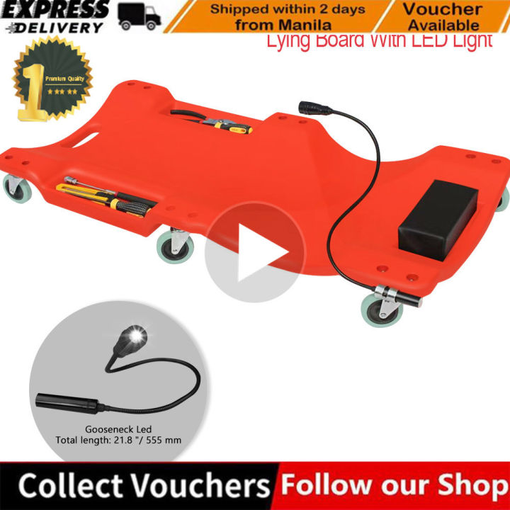 (Promotion) 40 Mechanics Car Creeper With Led Dollies mechanic