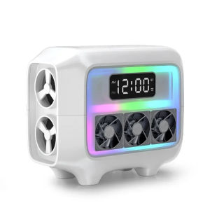 Loa Bluetooth loa stereo đế sạc không dây đèn LED đồng hồ báo thức trạm sạc nhanh cho iPhone