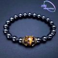 JSG Natural Stone Rose Quartz Black Obsidian Tiger Eye Beads Bracelets ...