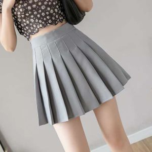 Korean Skirt Fashion Womens High Waist Skirt Slim Pleated Skater Tennis School Skirt