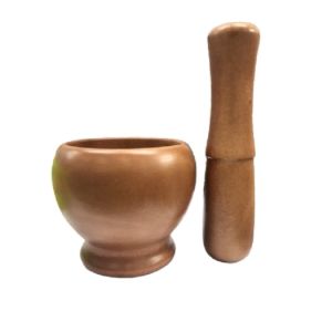 Bộ chày cối gỗ lu kích thước 16cm 14CM 10CM hình lu tiện dụng trong nhà bếp bộ cối chày gỗ