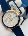 Authentic Tommy Hilfiger Men Bank White Dial Blue Silicon Watch 1791778 Jam Tangan Lelaki. 