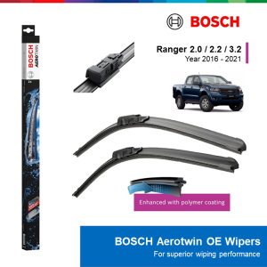 BỘ GẠT MƯA BOSCH AEROTWIN EURO SET A295S 24" & 16": FORD RANGER 2.0/2.2/3.2 ĐỜI XE 2016 ĐẾN 2021