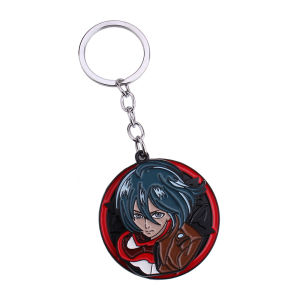 Attack on Titan Eren Levi Enamel Pendant Keychain for Men Women Metal Rotatable Key Ring Anime Fans Cosplay Jewelry