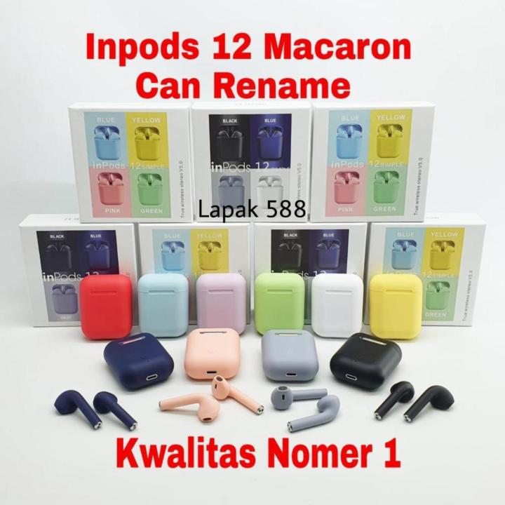 Inpods 12 Inpods12 Headset Wireless Bluetooth 5.0 Macaron Earphones Lazada Indonesia