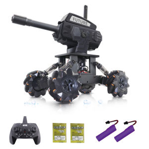 Bafada DIY Assembly Water Mecha RC Car Truck Toys For Kids Alloy Programming Remote Control sound effect light switch infrared light Off-road Climbing Cars Children Gift